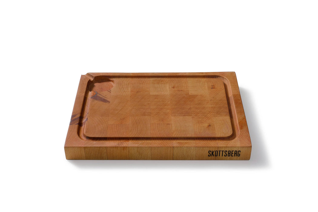 Skottsberg Beech end grain wood chopping board (35x25x3.5cm)