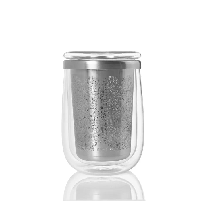 Adhoc Tea Glass with Tea Infuser Fusion Glass