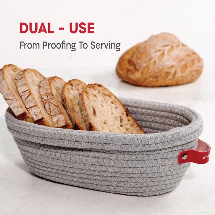 KneadAce Oval Cotton Rope Proofing Baskets Set