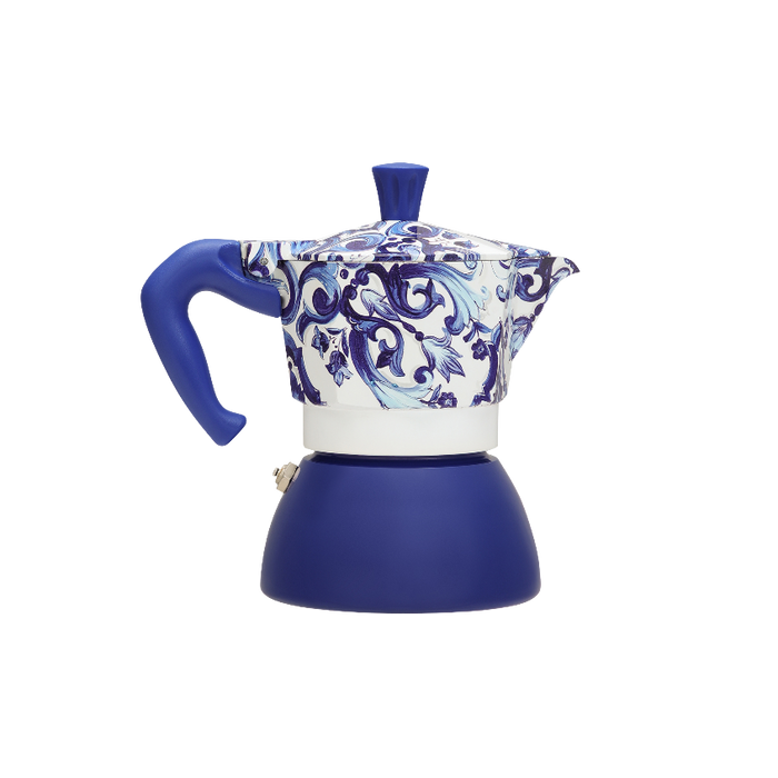 Bialetti X Dolce&Gabbana Blue Mediterranean Moka Induction - Blue (4 Cup)
