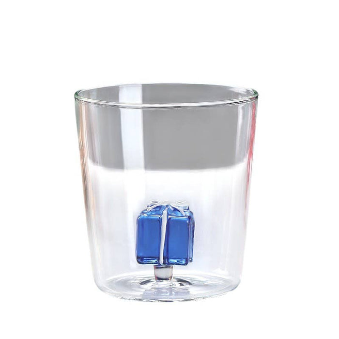 Creative Christmas Glass Cups - Santa