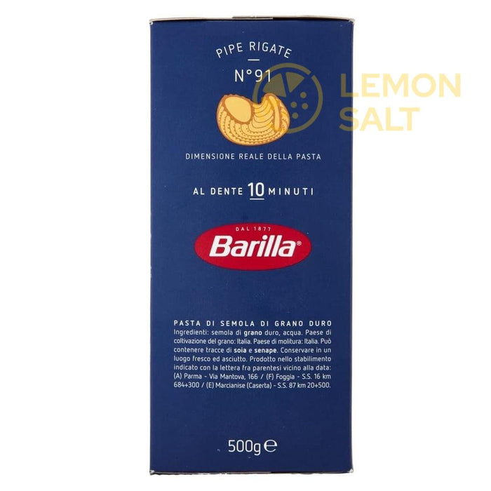 Barilla Pasta - Pipe Rigate N.91 (500g) | {{ collection.title }}