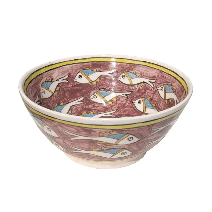 Basme Deep Fish Bowl - Maroon (22cm)