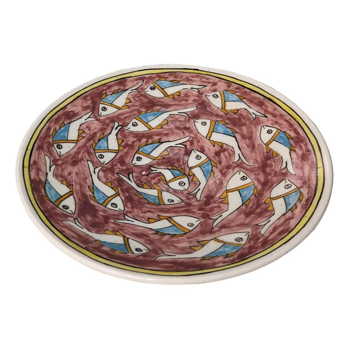 Basme Fish Plate - Maroon (25cm)