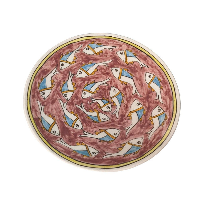 Basme Fish Plate - Maroon (25cm)