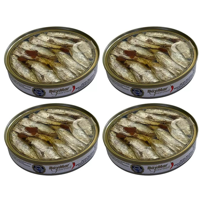 Baymar Gourmet Sardines in Olive Oil with Chilli Pepper (4x150g) - LemonSalt