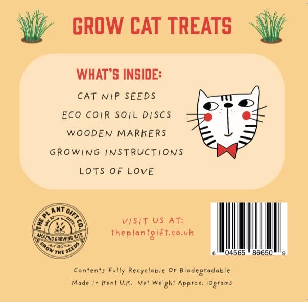 The Plant Gift Co. Grow Cat Treats Cat Lovers Eco Mini Grow Kit