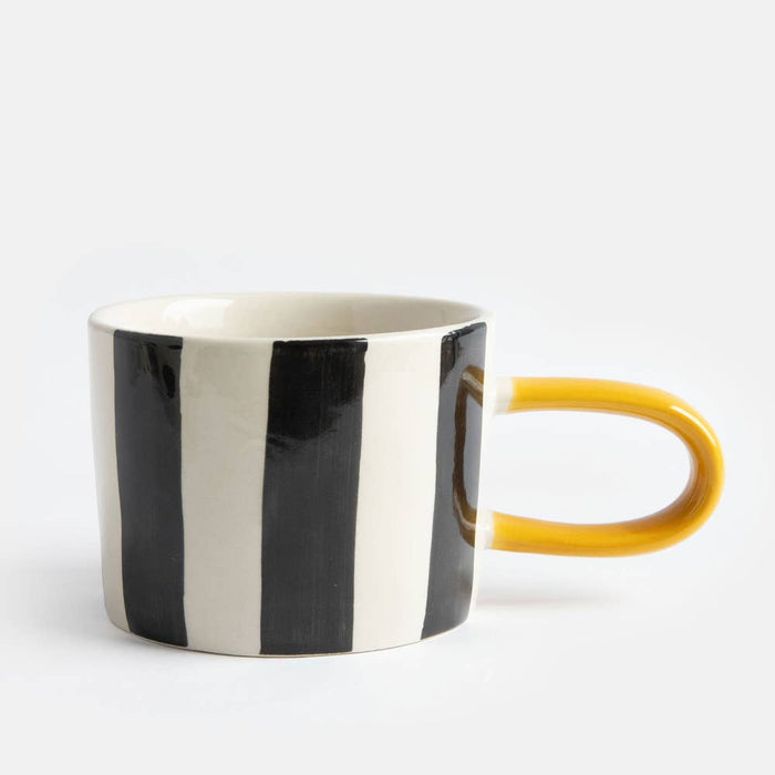 Caroline Gardner Mono Big Stripe Mug