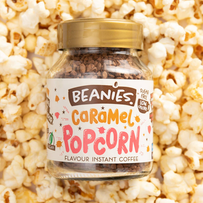 Beanies Flavoured Instant Coffee 50g - Caramel Popcorn - LemonSalt