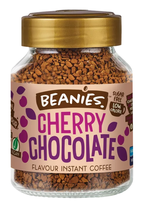 Beanies Flavoured Instant Coffee 50g - Cherry Chocolate - LemonSalt