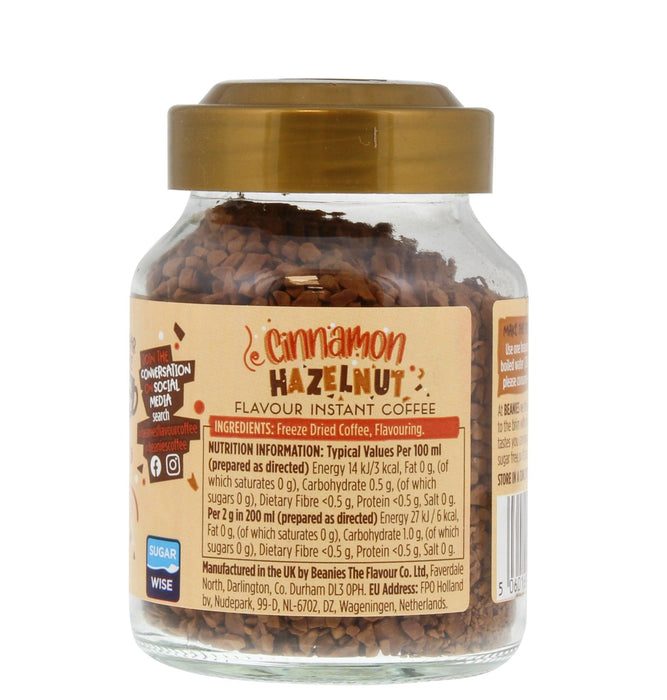 Beanies Flavoured Instant Coffee 50g - Cinnamon Hazelnut | {{ collection.title }}