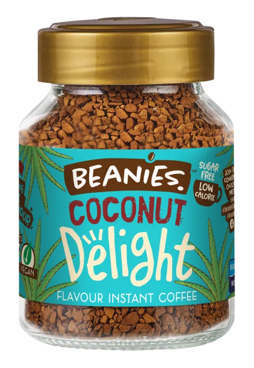 Beanies Flavoured Instant Coffee 50g - Coconut Delight - LemonSalt