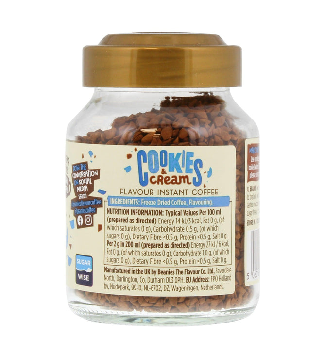 Beanies Flavoured Instant Coffee 50g - Cookies & Cream | {{ collection.title }}