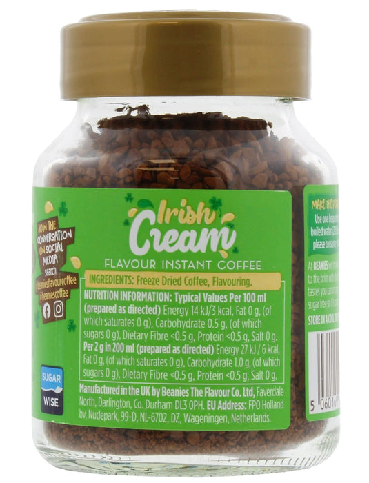 Beanies Flavoured Instant Coffee 50g - Irish Cream | {{ collection.title }}