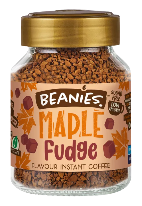 Beanies Flavoured Instant Coffee 50g - Maple Fudge - LemonSalt