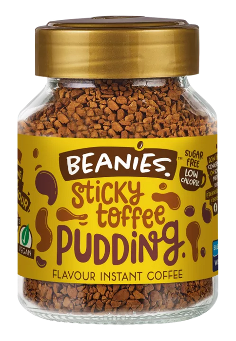 Beanies Flavoured Instant Coffee 50g - Sticky Toffee Pudding - LemonSalt