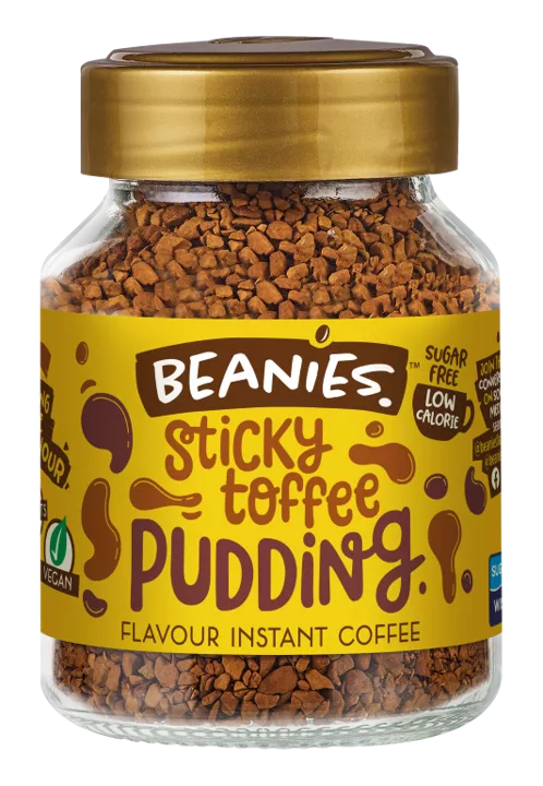 Beanies Flavoured Instant Coffee 50g - Sticky Toffee Pudding - LemonSalt