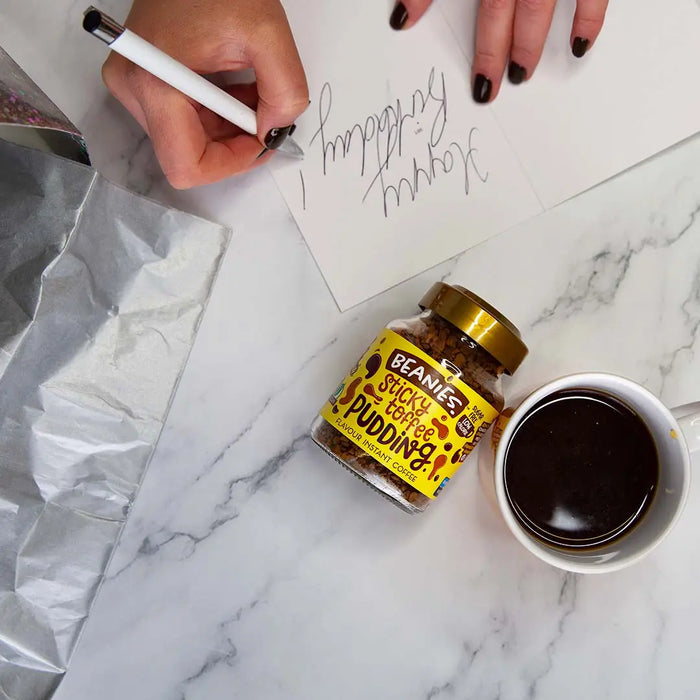 Beanies Flavoured Instant Coffee 50g - Sticky Toffee Pudding - LemonSalt