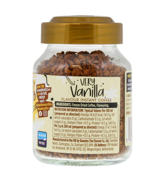 Beanies Flavoured Instant Coffee 50g - Very Vanilla