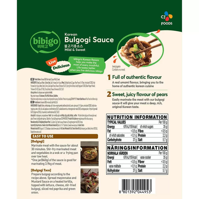 Bibigo Korean Bulgogi BBQ Sauce (2x840g) - LemonSalt