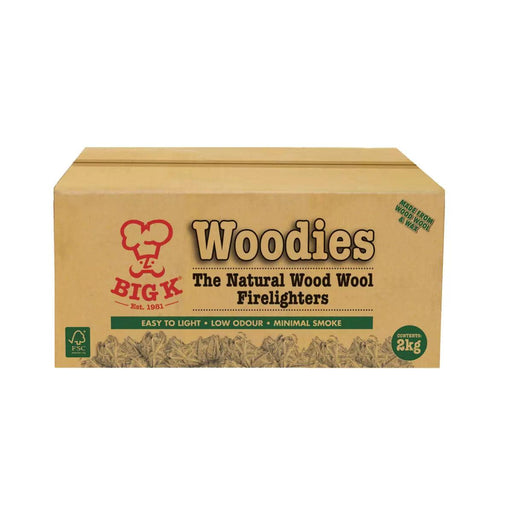 Big K Woodies Natural Wood Wool Firelighters (2kg) - LemonSalt