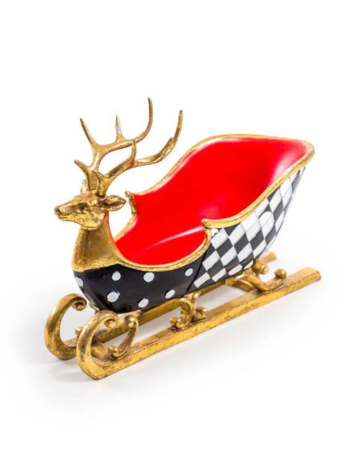 Black & Gold Reindeer Sleigh Bottle Holder - LemonSalt