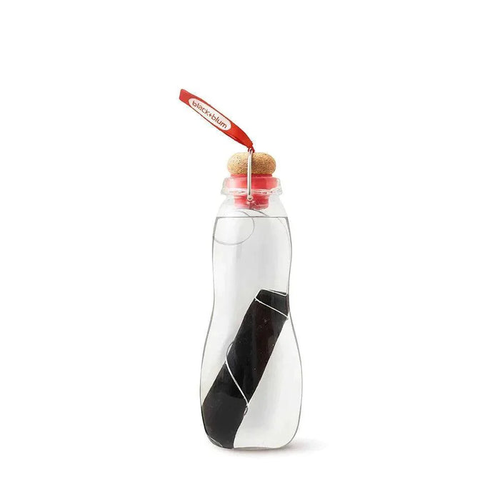 Black+Blum Glass Charcoal Filter Water Bottle 650ml - Red