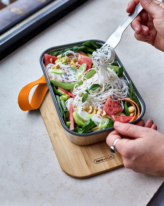 Black+Blum Stainless Steel Sandwich Box with Bamboo Lid (900ml) - Ocean - LemonSalt