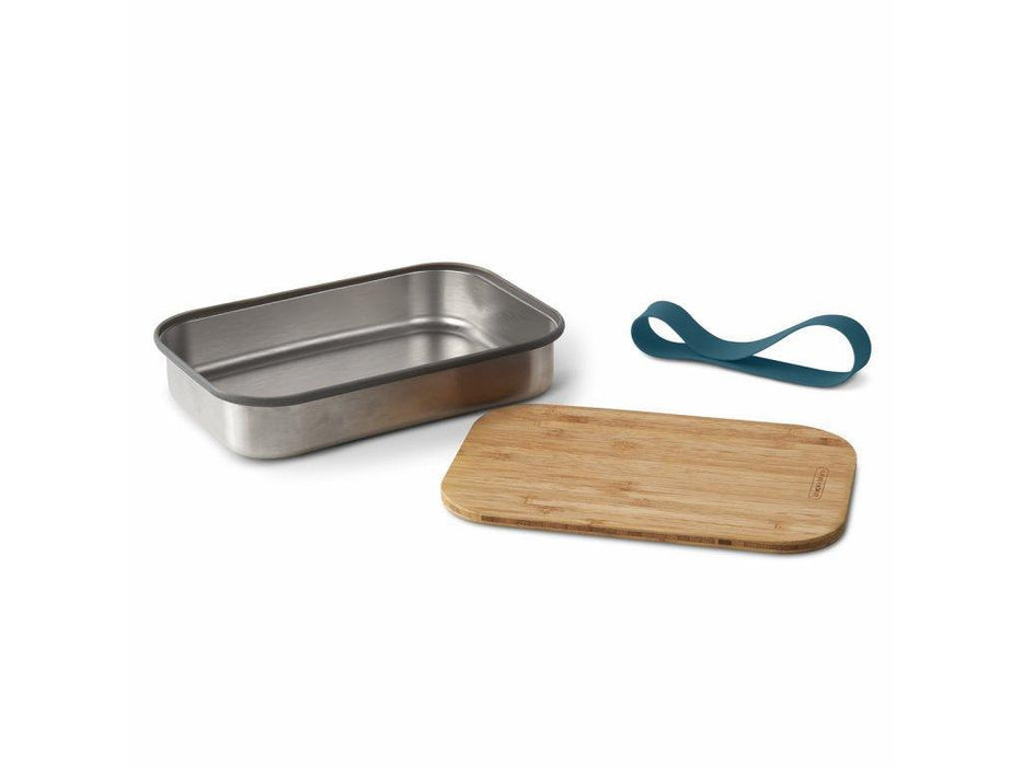Black+Blum Stainless Steel Sandwich Box with Bamboo Lid (900ml) - Ocean - LemonSalt