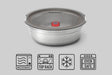 black-blum-steel-food-bowl-large-greyred-950ml-lemonsalt-65094