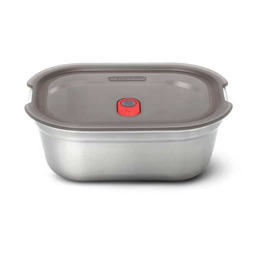 Black+Blum Steel Food Box Grey/Red - Large (1.2L) - LemonSalt