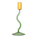 Bloomingville - Ada Candle Holder, Green, Glass (22cm) - LemonSalt