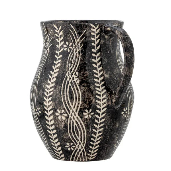 Bloomingville - Aswan Jug, Black, Stoneware (21.5cm) - LemonSalt