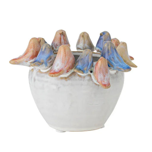 Bloomingville - Eanna Flowerpot, Grey, Stoneware (8cm) - LemonSalt