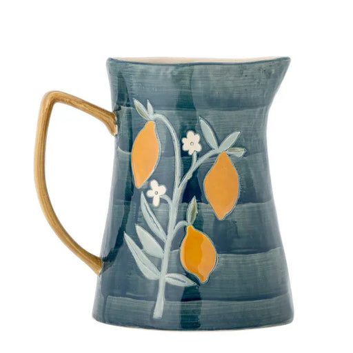 Bloomingville - Feriha Jug, Blue, Stoneware (24cm) - LemonSalt