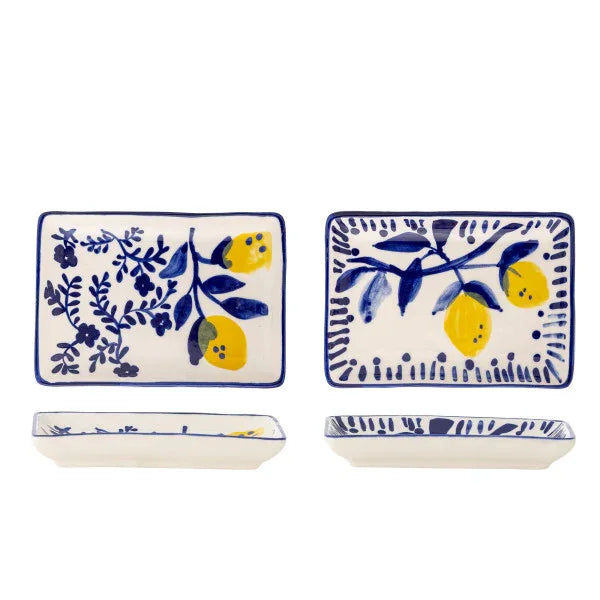 Bloomingville - Maxima Plate, Blue, Stoneware - Set of 2 (15cm) - LemonSalt
