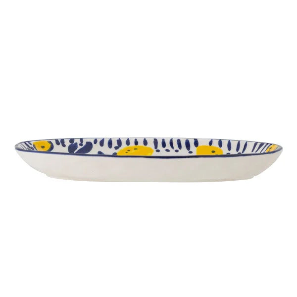 Bloomingville - Maxima Serving Plate, Blue, Stoneware (29cm) - LemonSalt