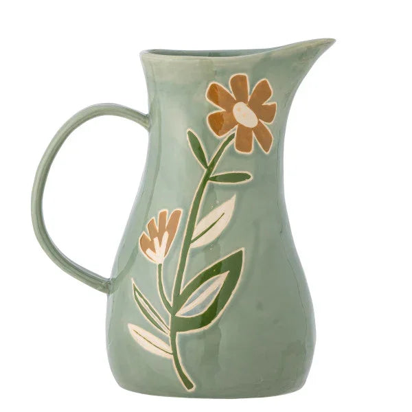 Bloomingville - Tangier Jug, Green, Stoneware (15cm) - LemonSalt