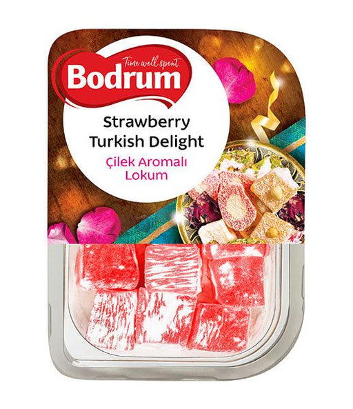 Bodrum Strawberry Turkish Delight (200g) - LemonSalt