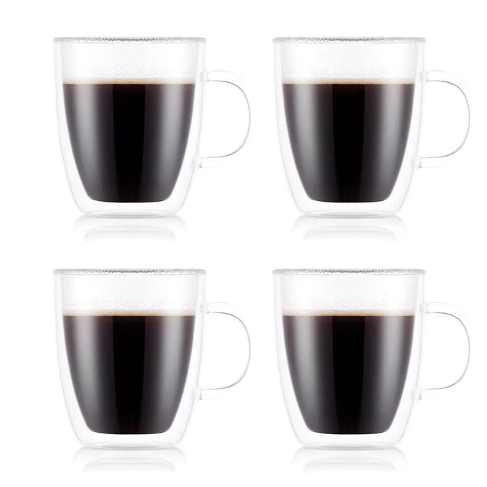 Bodum Set Of 4 Double Wall ThermoGlass Mug (450ml) Drinkware Buy