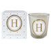 Bombay Duck Alphabet Candle Votive Gold Spots Letter H - LemonSalt