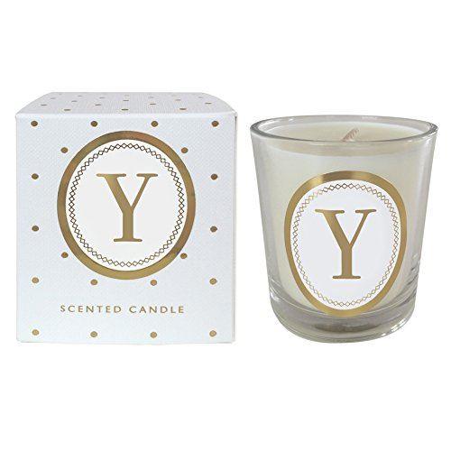 Bombay Duck Alphabet Candle Votive Gold Spots Letter Y - LemonSalt