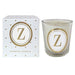 Bombay Duck Alphabet Candle Votive Gold Spots Letter Z - LemonSalt