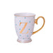 Bombay Duck Alphabet Spotty Metallic Mug Letter Z Gold with Aqua Spots - LemonSalt