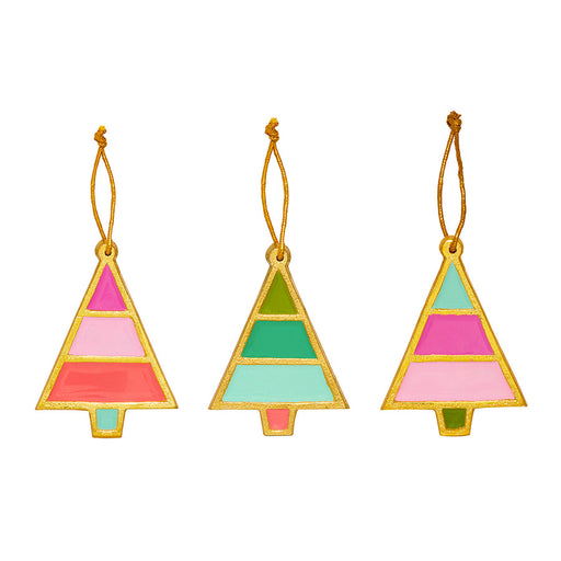 Bombay Duck Christmas Tree Enamel Decorations - Set of 3 - LemonSalt
