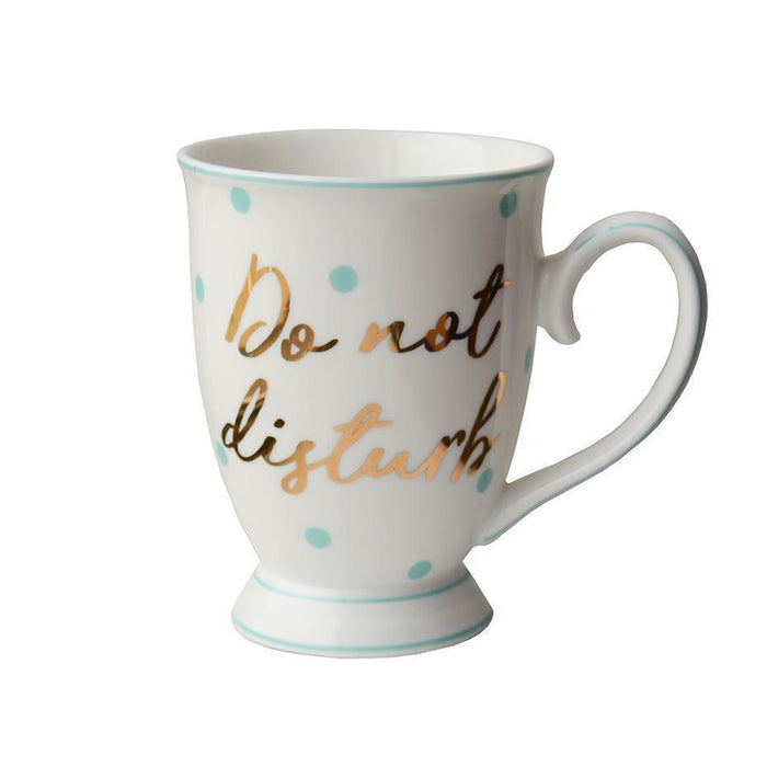 Bombay Duck - Do Not Disturb Mug With Spots Gold/ Mint - LemonSalt