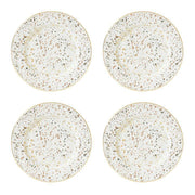 Bombay Duck Enchante Speckled Gold Tea Plates (Set of 4)