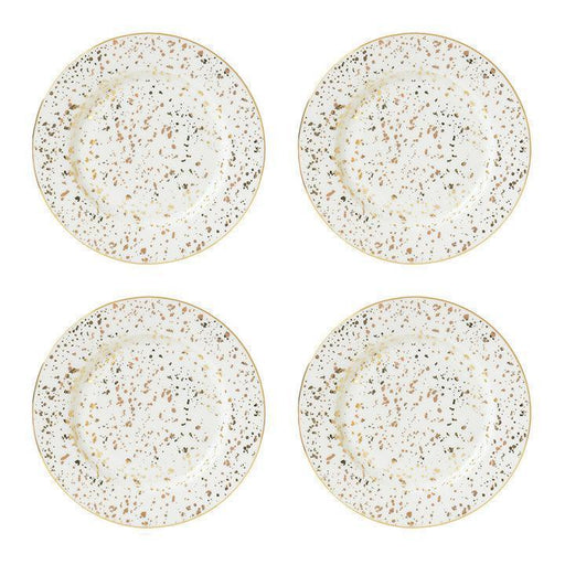 Bombay Duck Enchante Speckled Gold Tea Plates (Set of 4) - LemonSalt