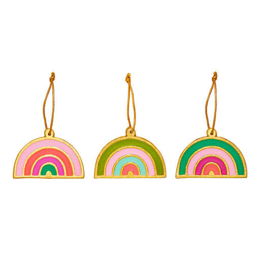 Bombay Duck Hope Rainbow Enamel Decorations - Set of 3 - LemonSalt
