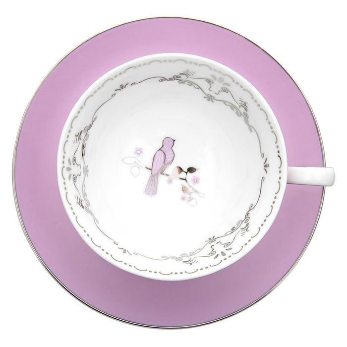 Bombay Duck Lavender Miss Darcy Bird Teacup and Saucer Set | {{ collection.title }}